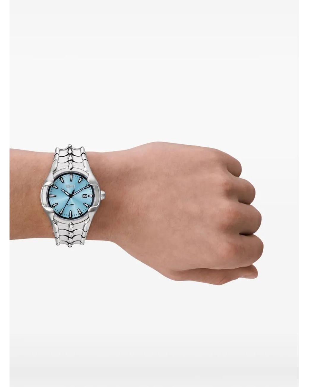 DIESEL Blue Vert Three-Hand Date Stainless Steel Watch for men