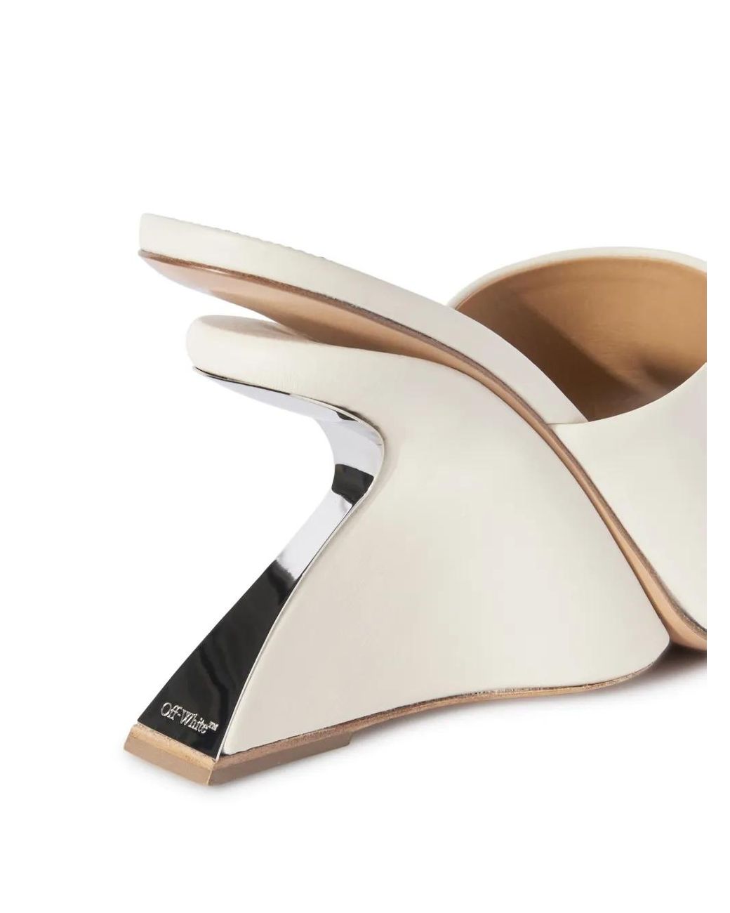 Off-White c/o Virgil Abloh White Jug Wedge-heel Leather Mules
