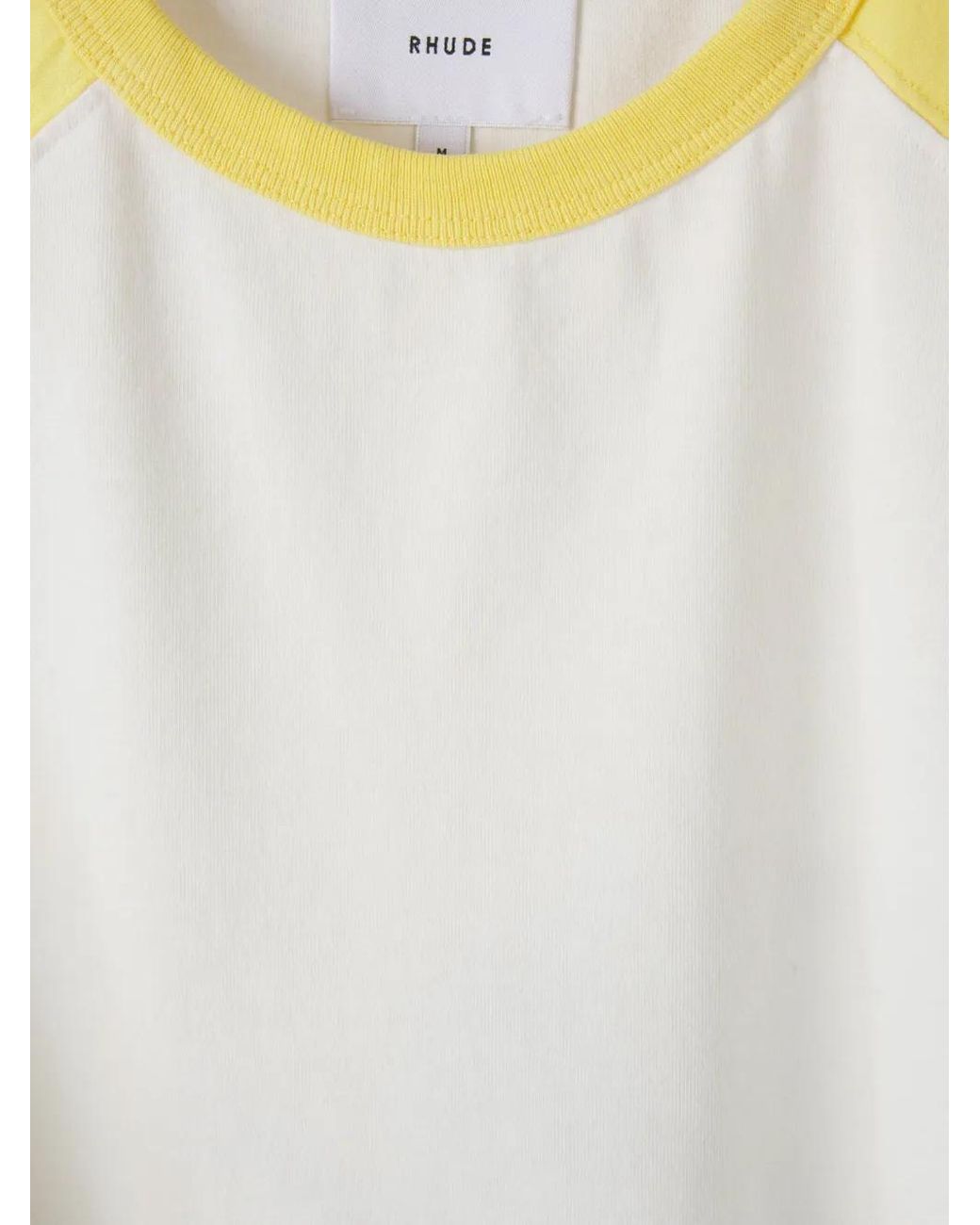 Rhude White Raglan-Sleeve Logo-Print T-Shirt for men