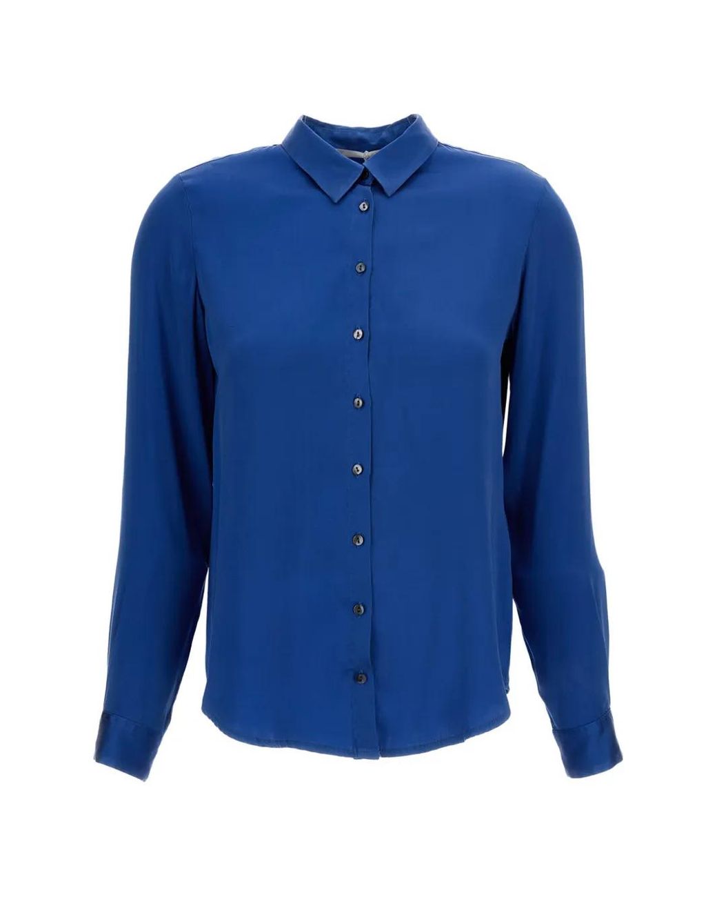 Q-WINS Blue Long-Sleeve Button-Up Shirt