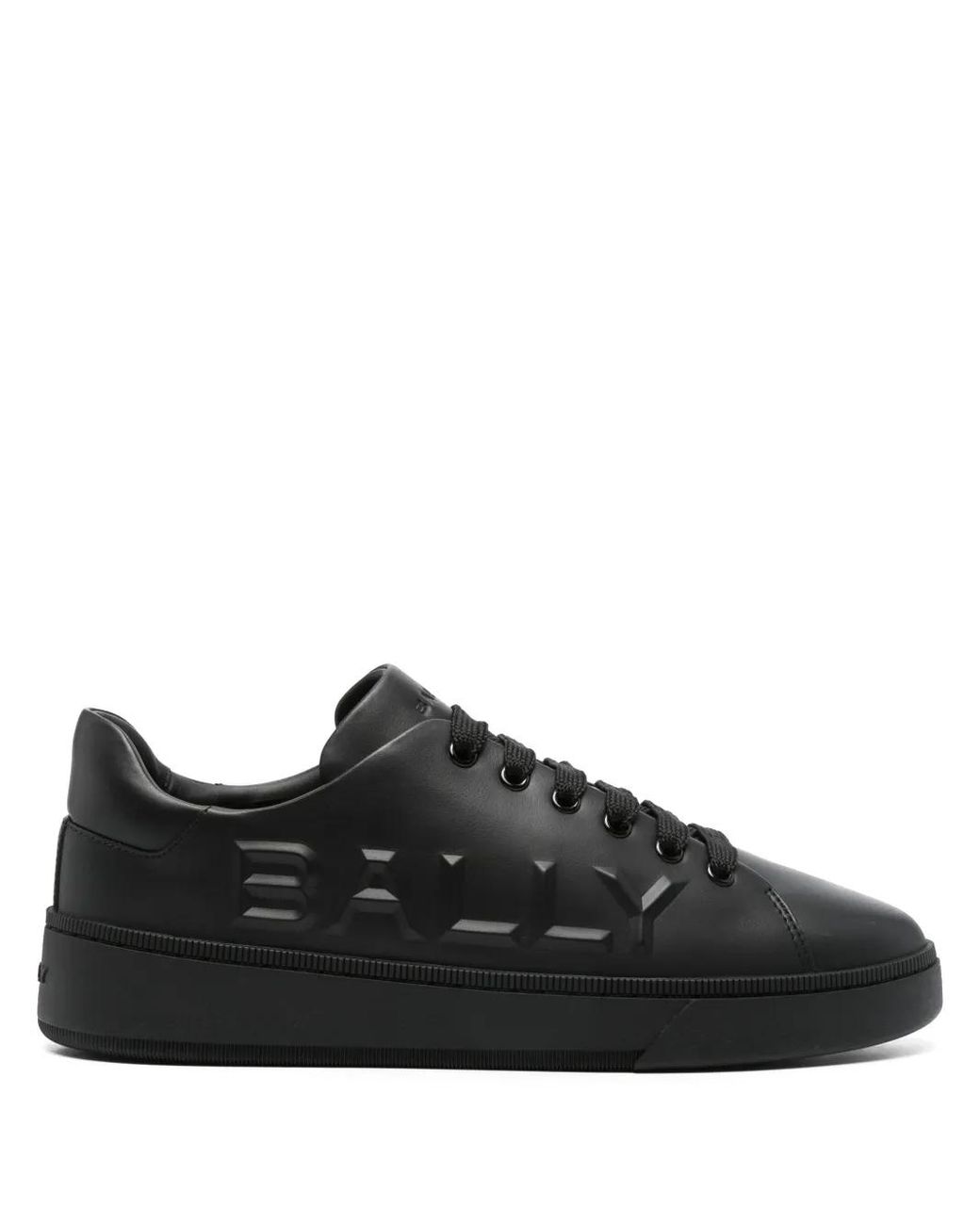 Bally Black Minimalist Low-Top Leather Sneakers for men
