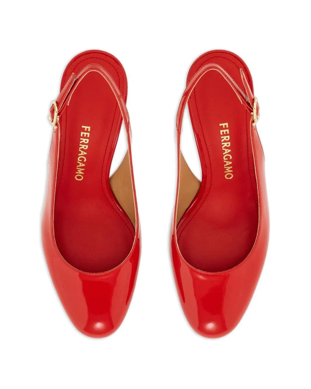 Pumps Con Cinturino Posteriore 70Mm di Ferragamo in Red
