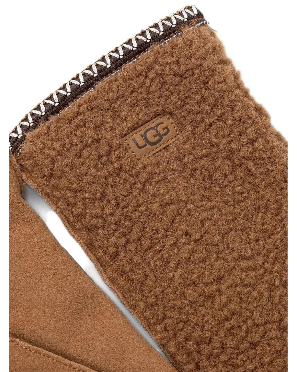 Ugg Brown Braid Mitten