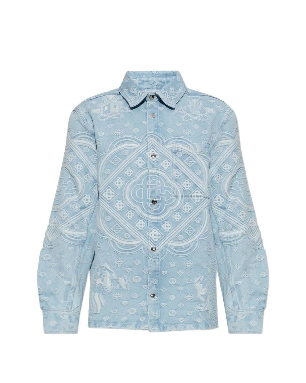 Casablanca Blue Carpet Long-Sleeve Denim Shirt for men
