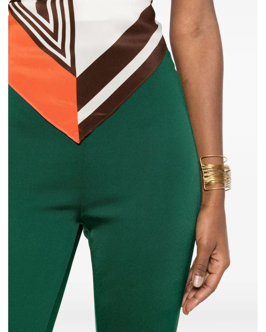 Missoni Green Straight Leg Tailored Trousers