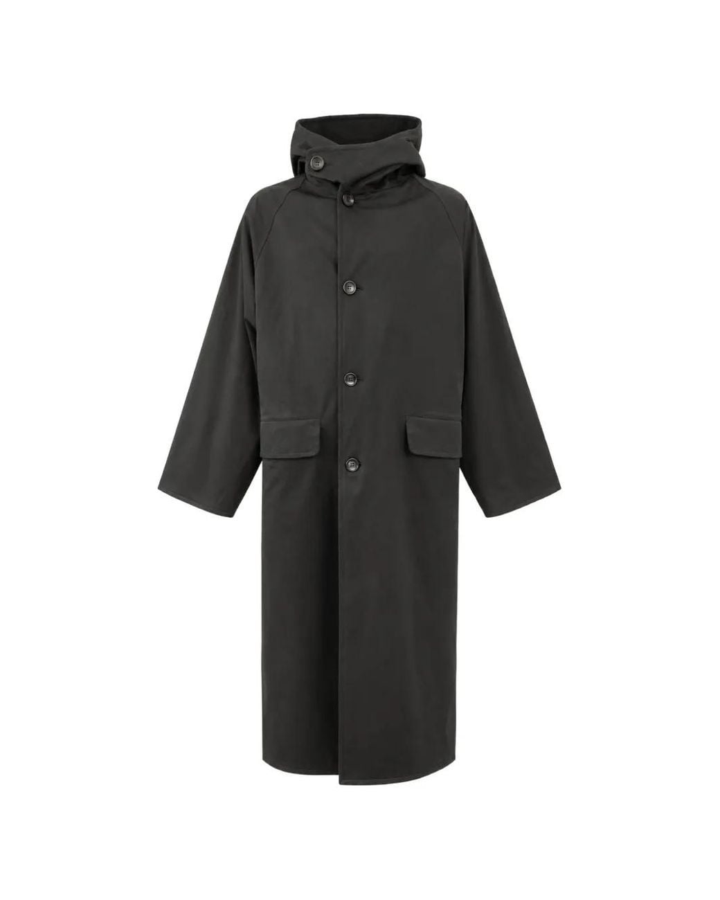 C P Company Black X Comoli Singles Breasted Coat for men