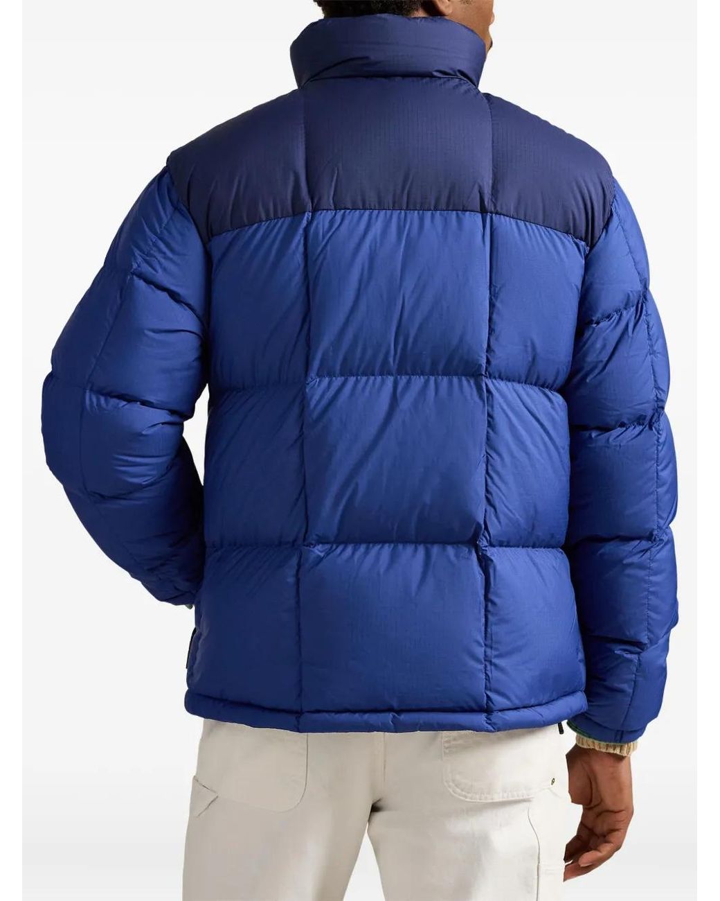 Polo Ralph Lauren Blue Color-Blocked Down Jacket for men