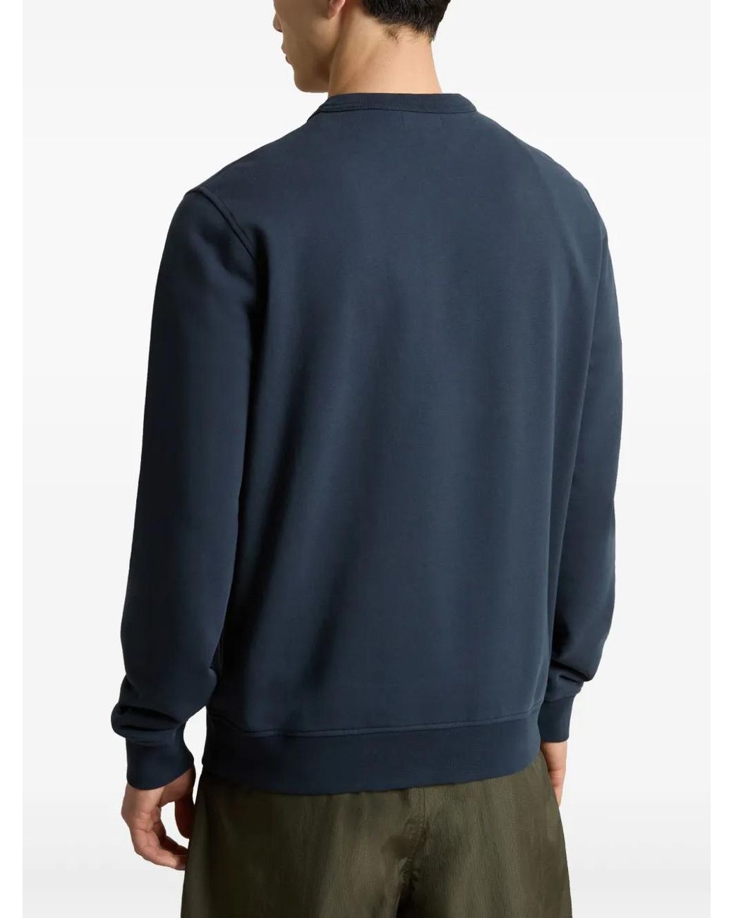 Woolrich Blue Graphic-Print T-Sweatshirt for men