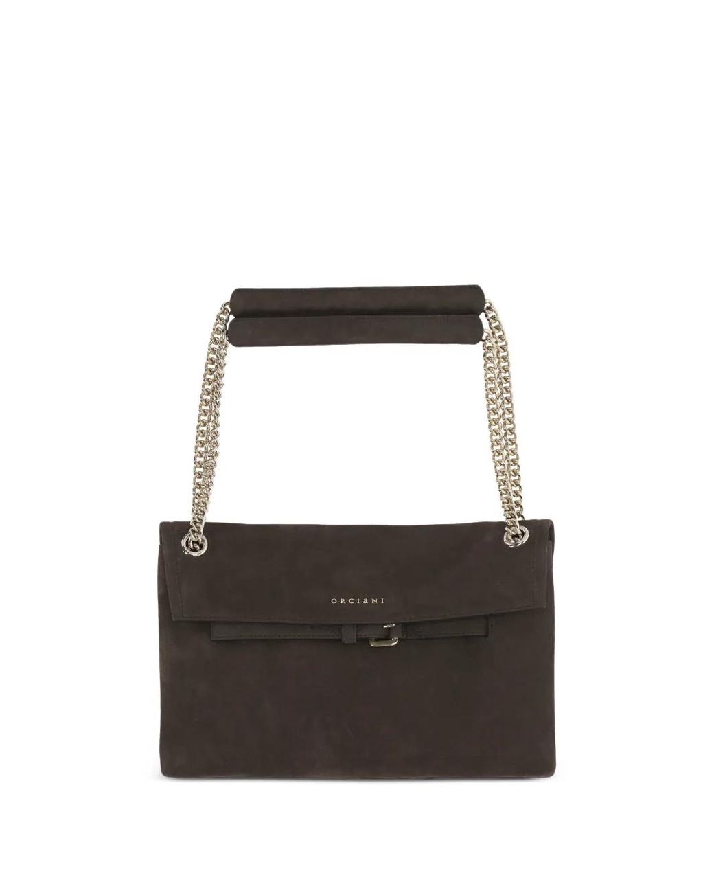 Orciani White Venus Nabucco Suede Shoulder Bag