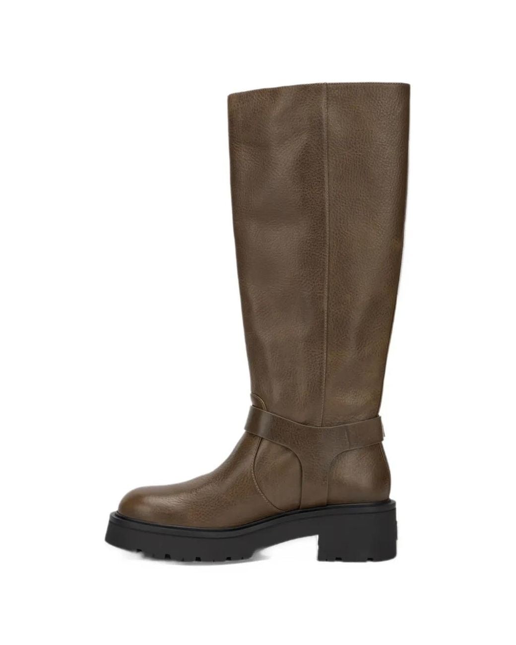 Stuart Weitzman Brown Ren Buckle-Detail Knee-High Boots