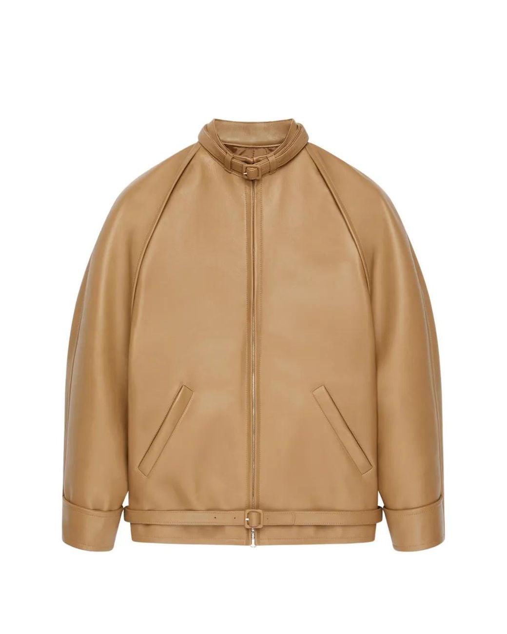 Courreges Natural Circle Edge Cut-Out Bomber Jacket