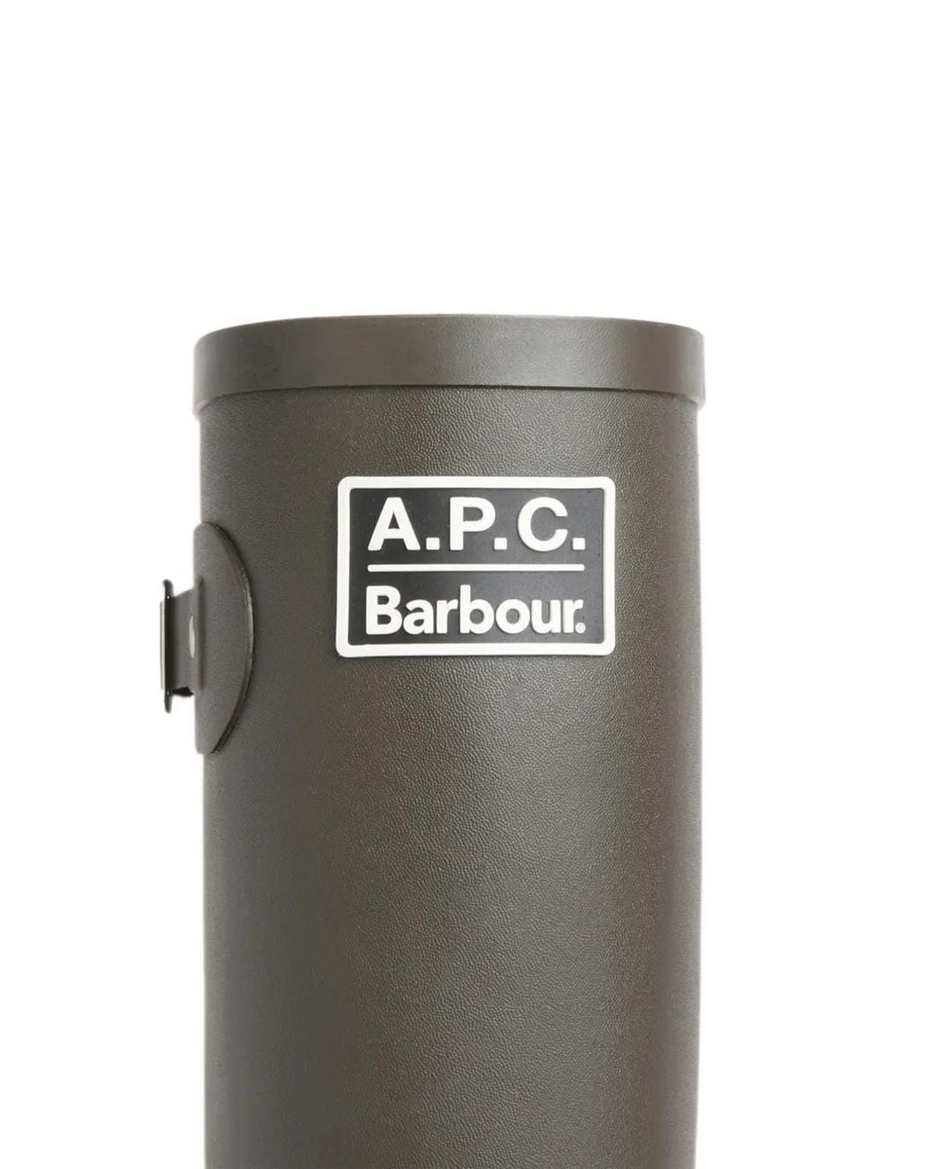 Barbour Gray X A.P.C Logo-Patch Buckle-Detail Boots for men