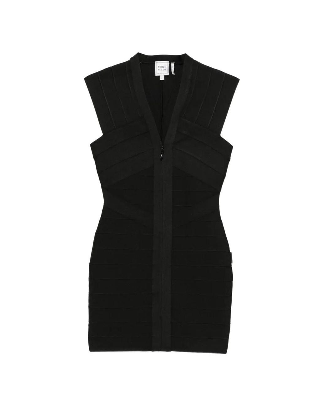 Hervé Léger Black Champagne Mini Dress