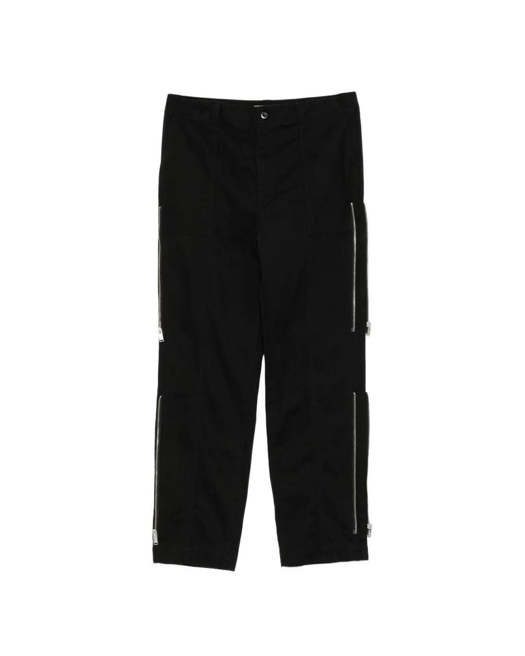Undercover Black Zip-Detail Trousers for men