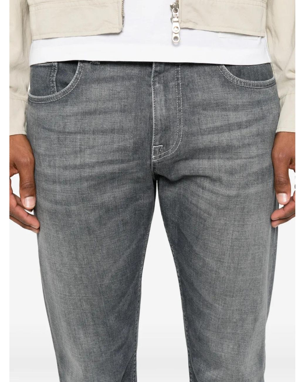 Eleventy Jeans Met Vervaagd Effect in het Gray voor heren