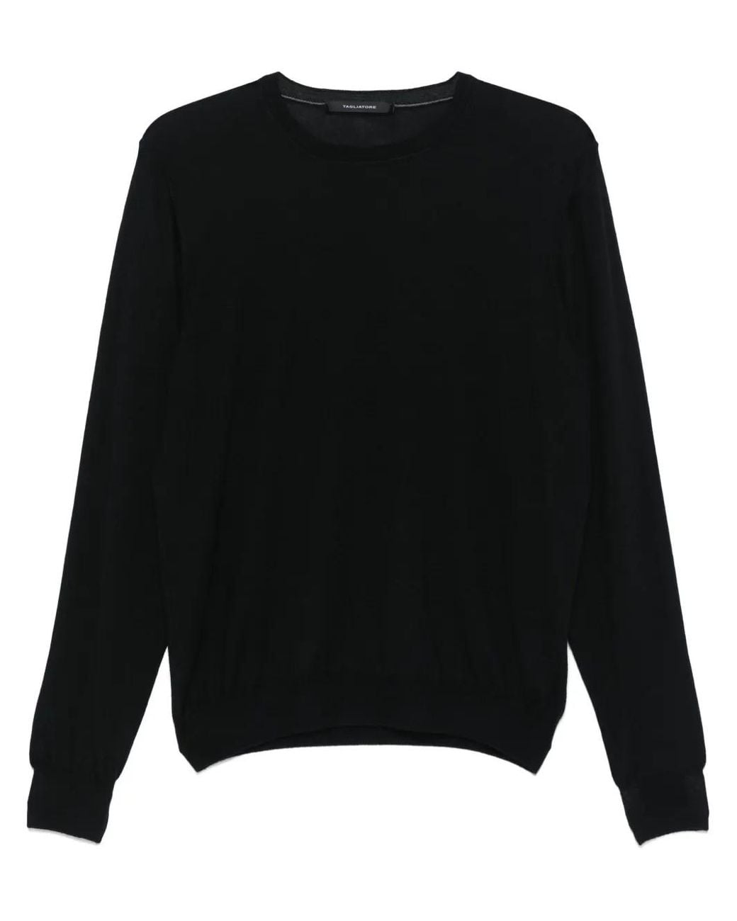 Tagliatore Trui Met Ronde Hals in het Black voor heren