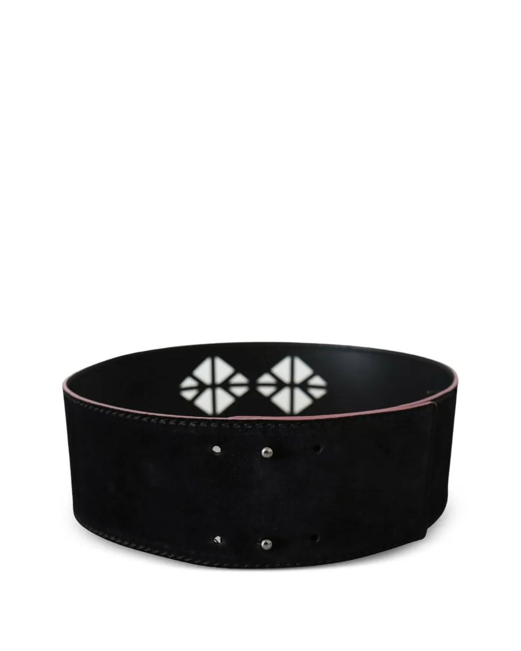 CoSTUME NATIONAL Black Laser-Cut Studded Belt