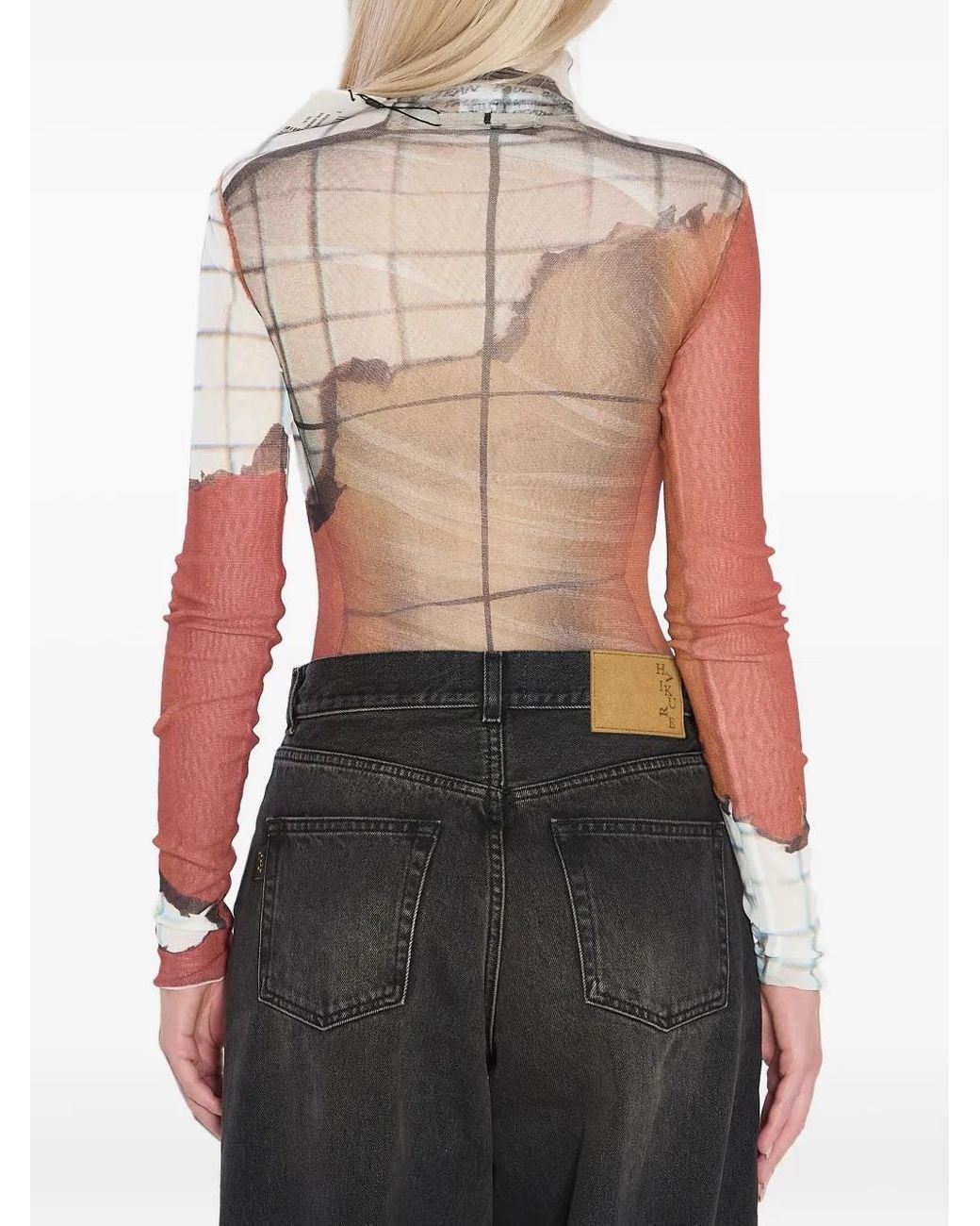 Jean Paul Gaultier White The Fire' Bodysuit