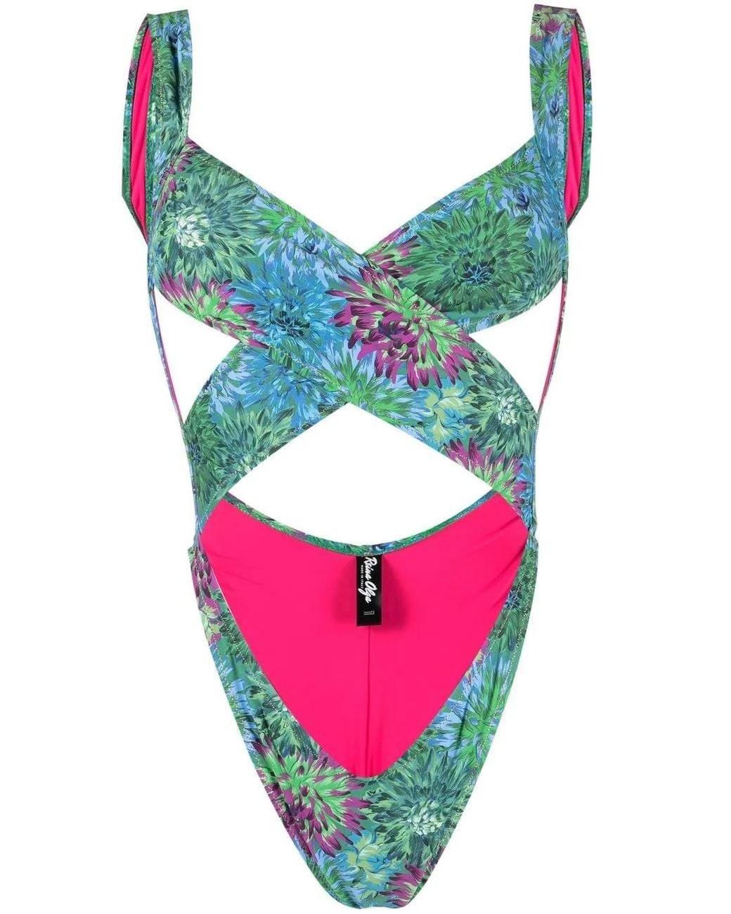 Reina Olga Pink Cross-Strap One-Piece