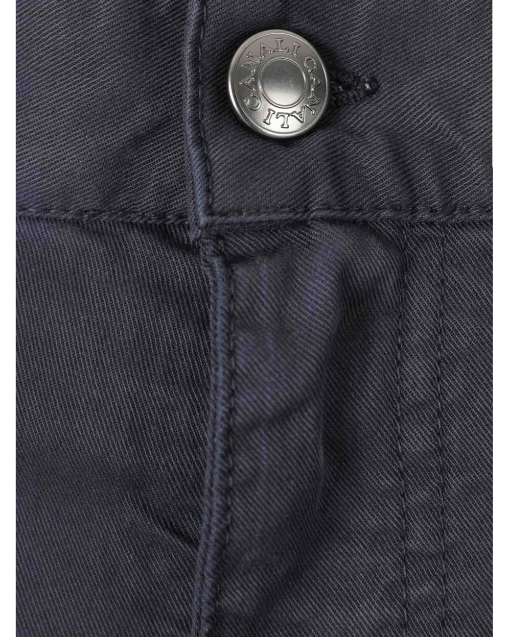 Canali Blue Jean À Patch Logo for men