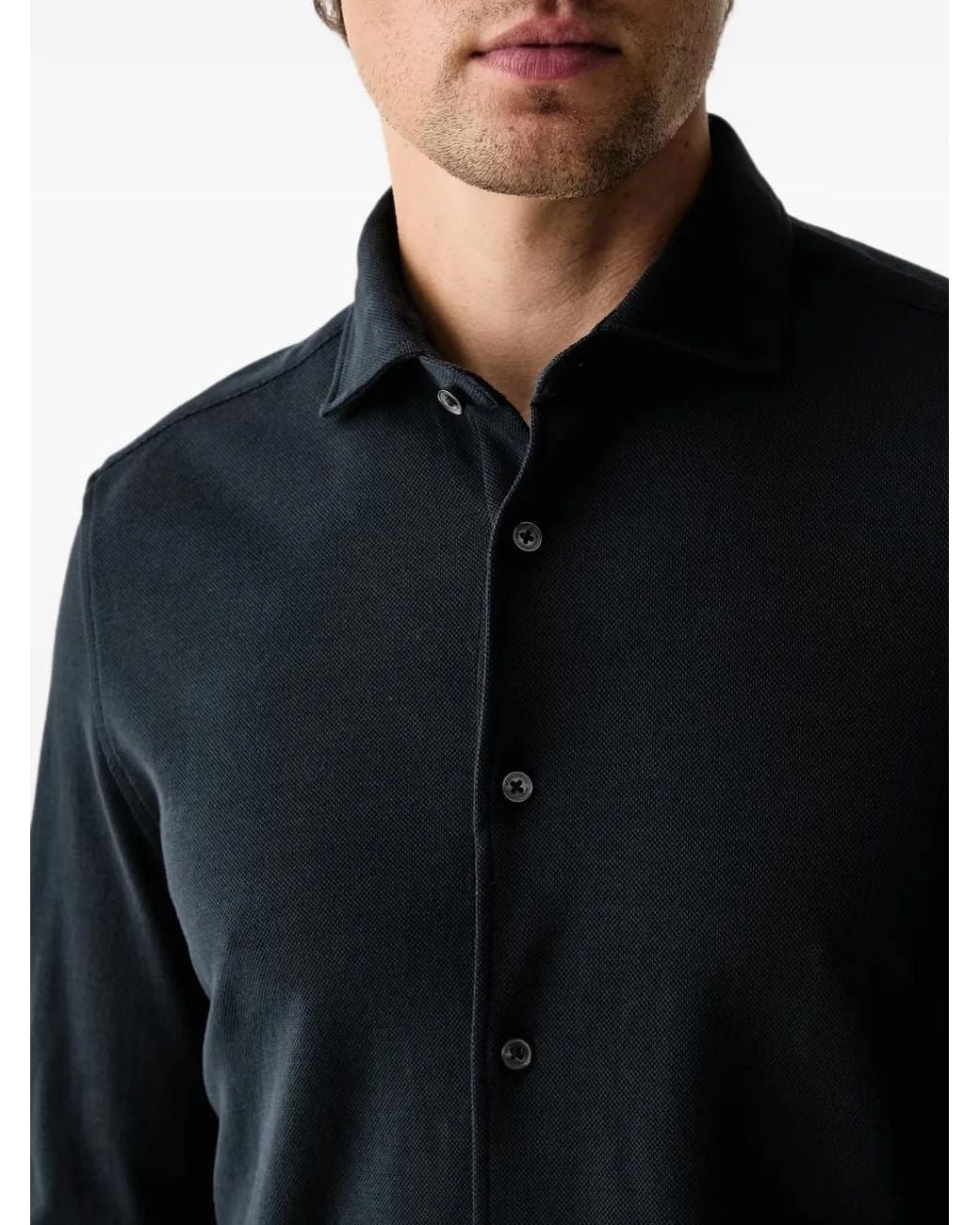 Marc O' Polo Black Long-Sleeve Cotton Shirt for men