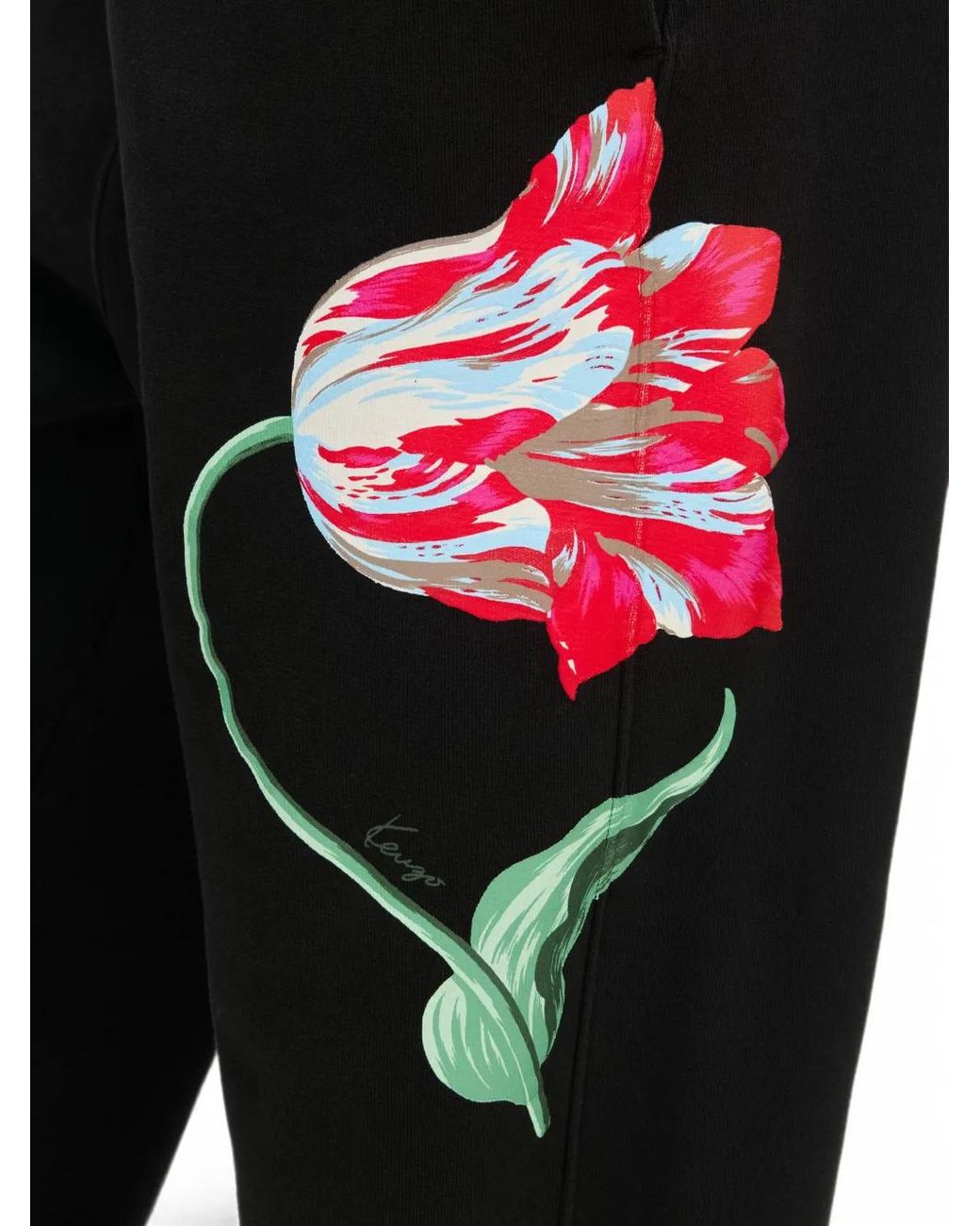 KENZO Black Tulip Track Pants