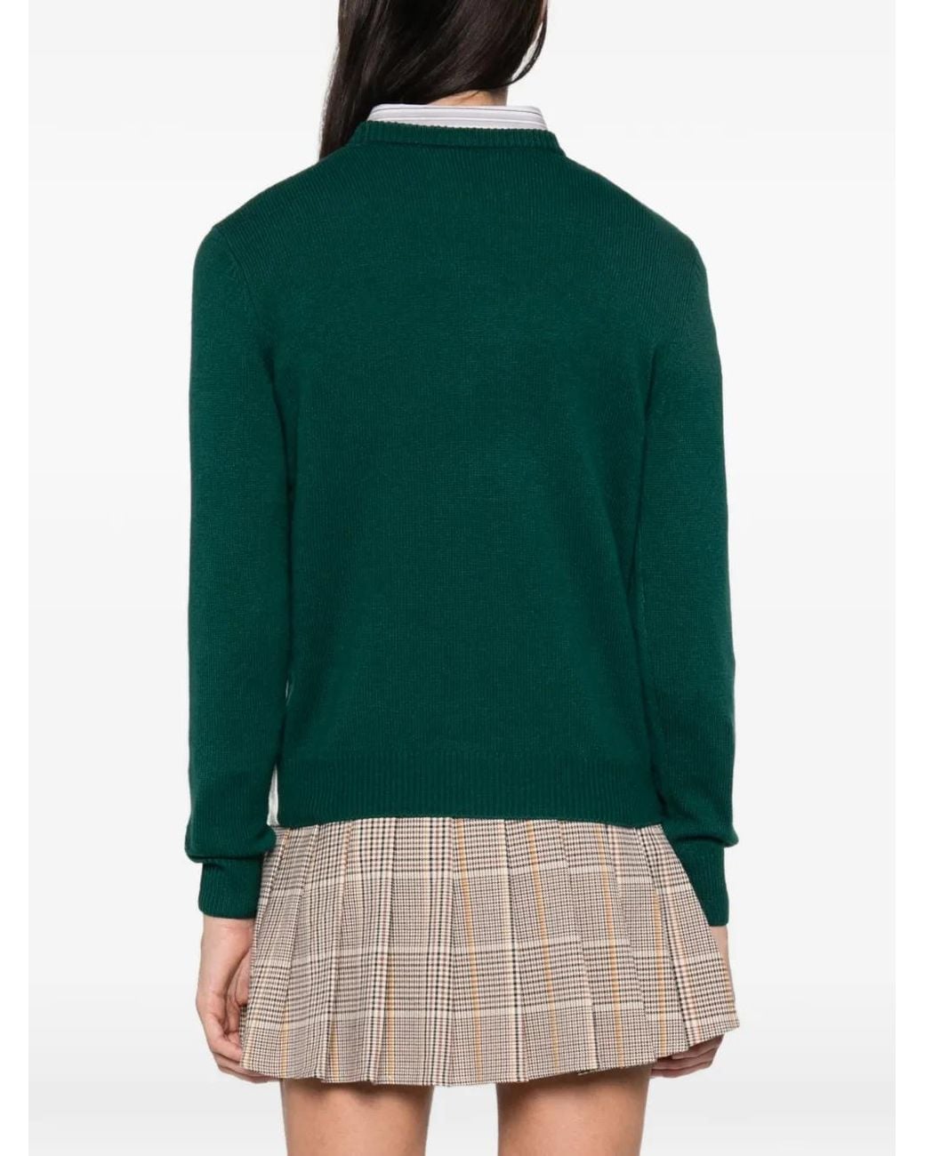 Mc2 Saint Barth Green St. Moritz Intarsia-Knit Sweater