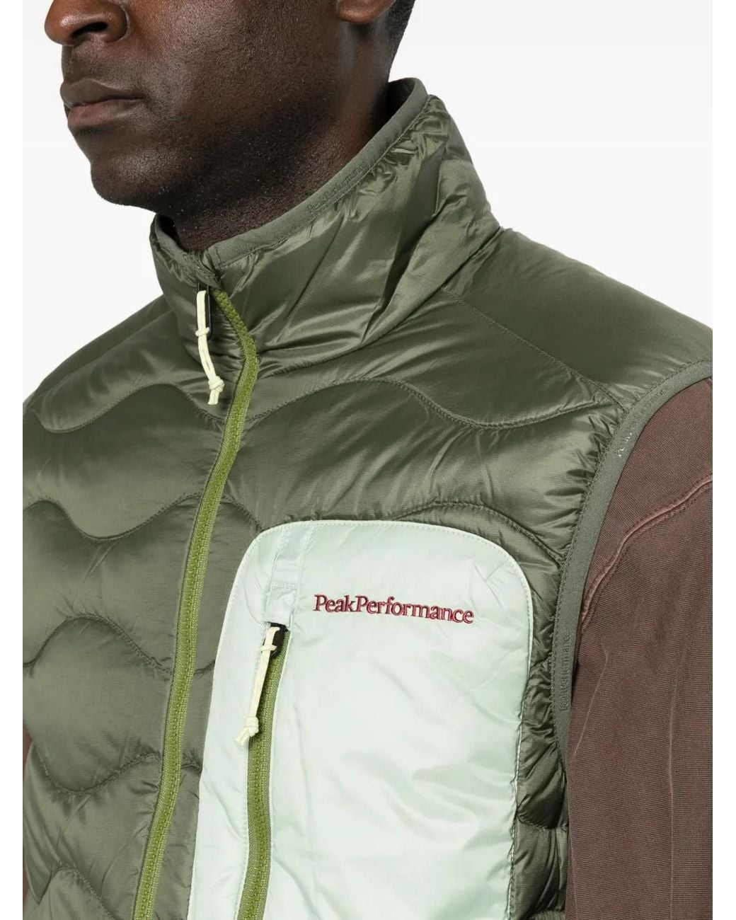 Peak Performance Green Quilted Gilet for men