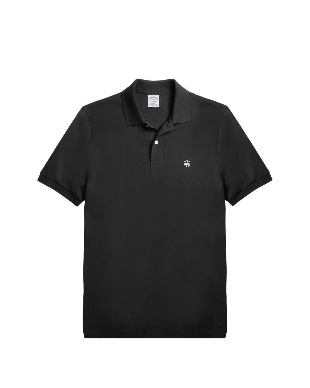 Brooks Brothers Black Logo-Embroidered Polo Shirt for men