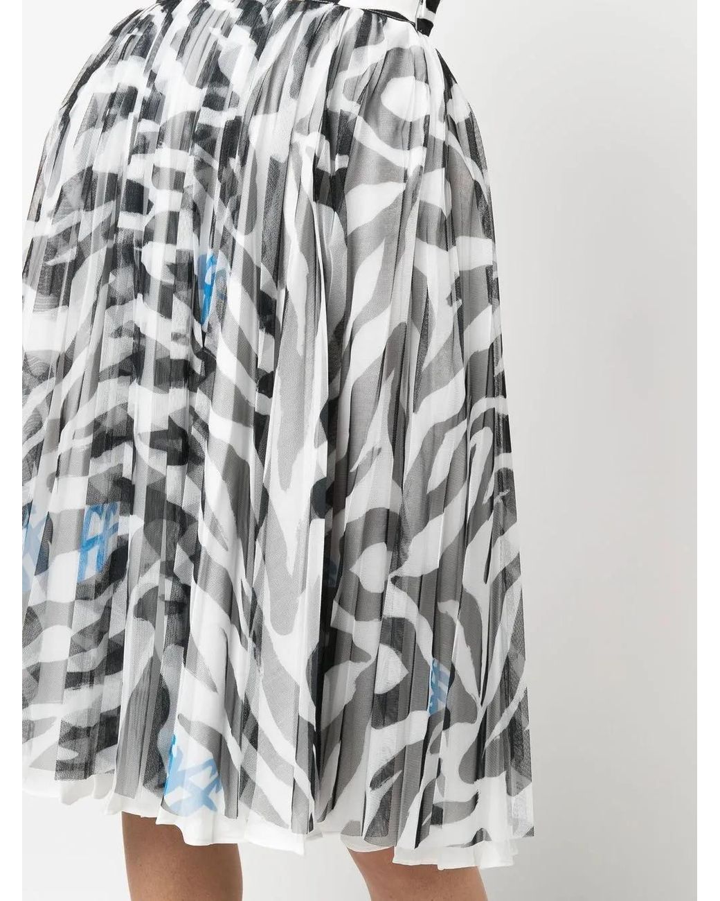 Off-White c/o Virgil Abloh White Zebra-Print Midi Skirt
