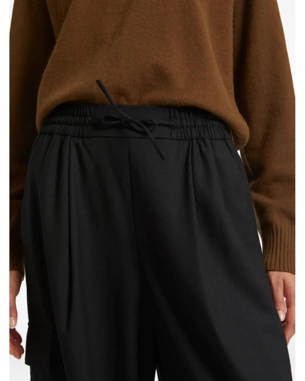 Yves Salomon Blue Cargo Drawstring Trousers