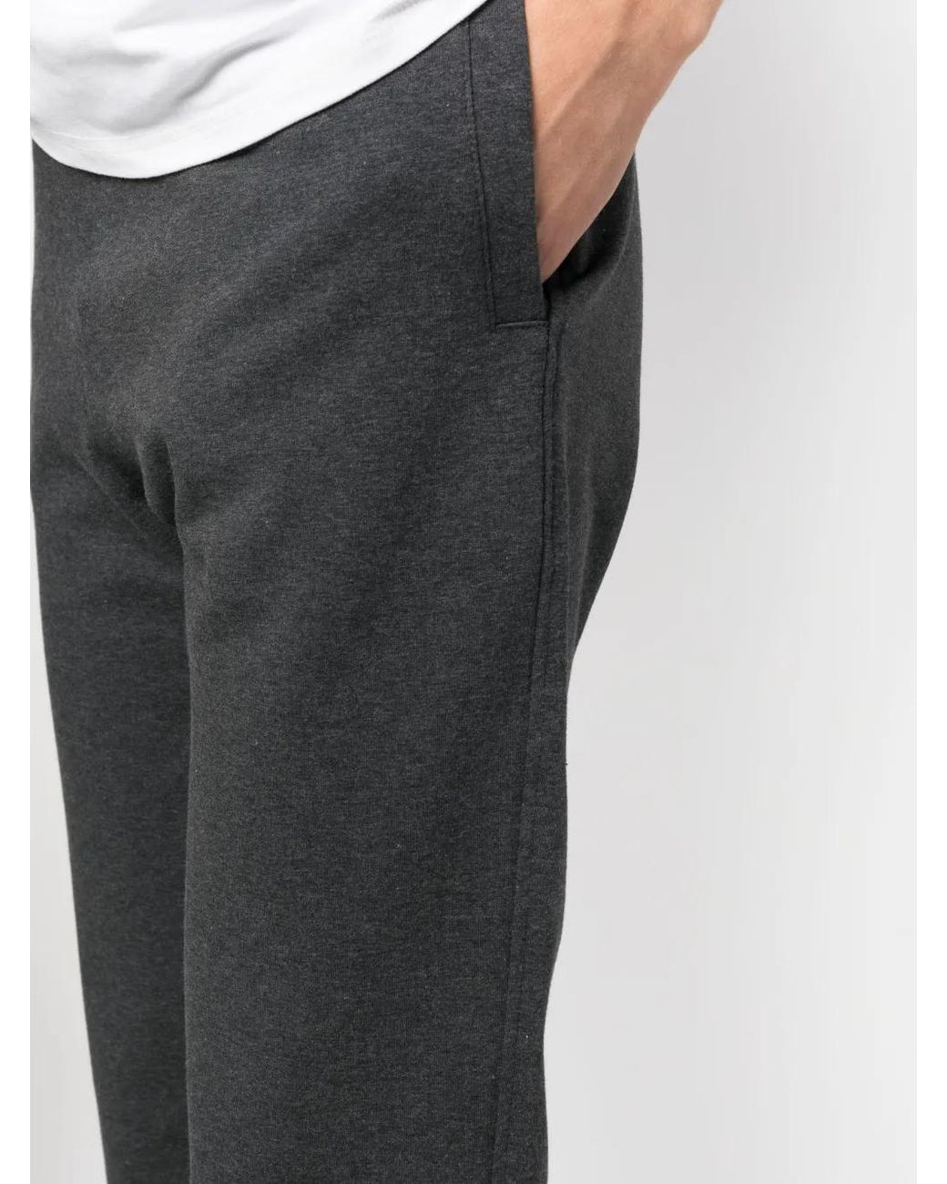 Moorer Gray Tapered Drawstring Track Pants for men