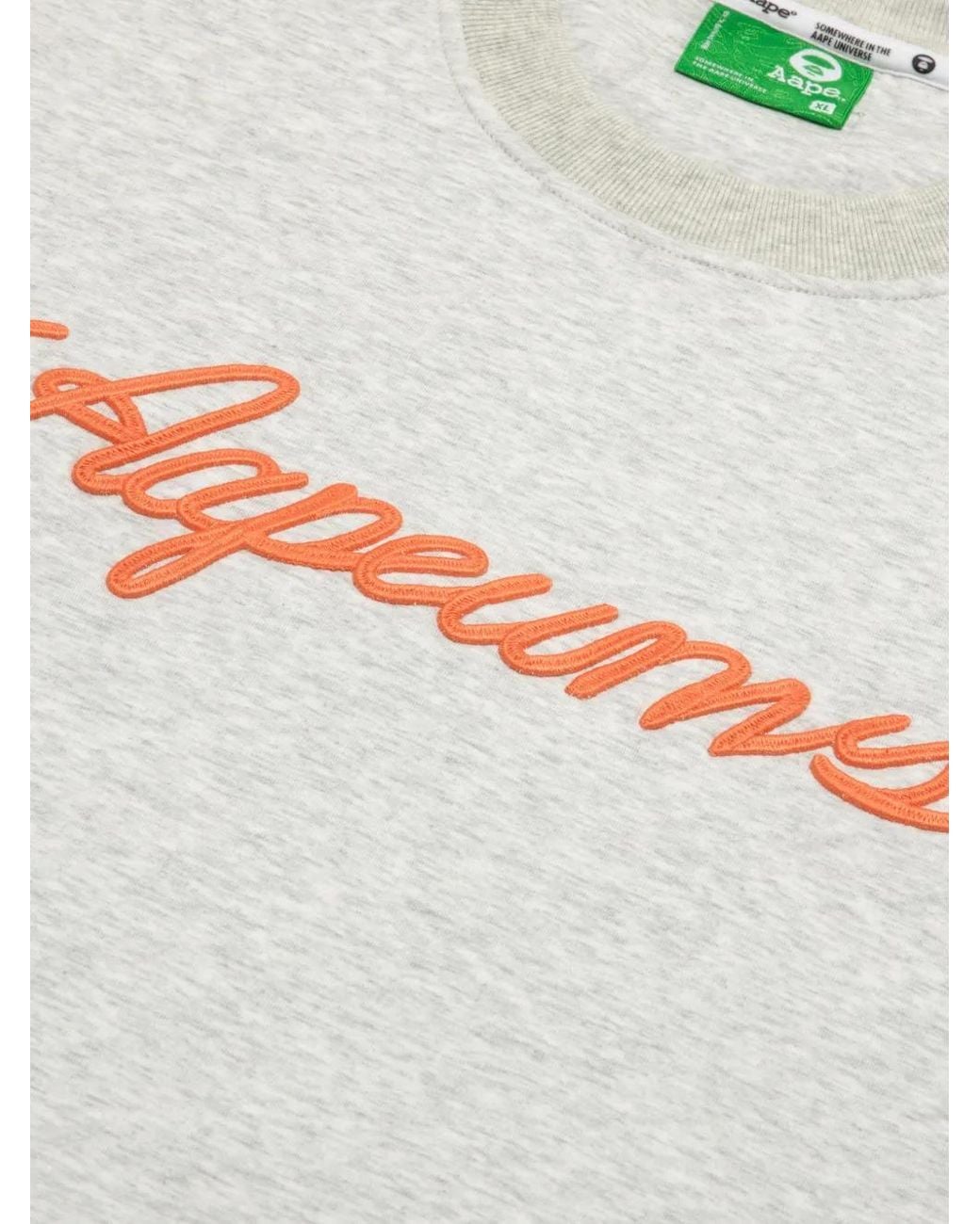 Aape By A Bathing Ape White Logo-Embroidery Sweatshirt for men