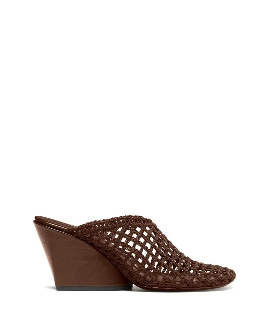 Proenza Schouler Brown Slant Crochet Mules
