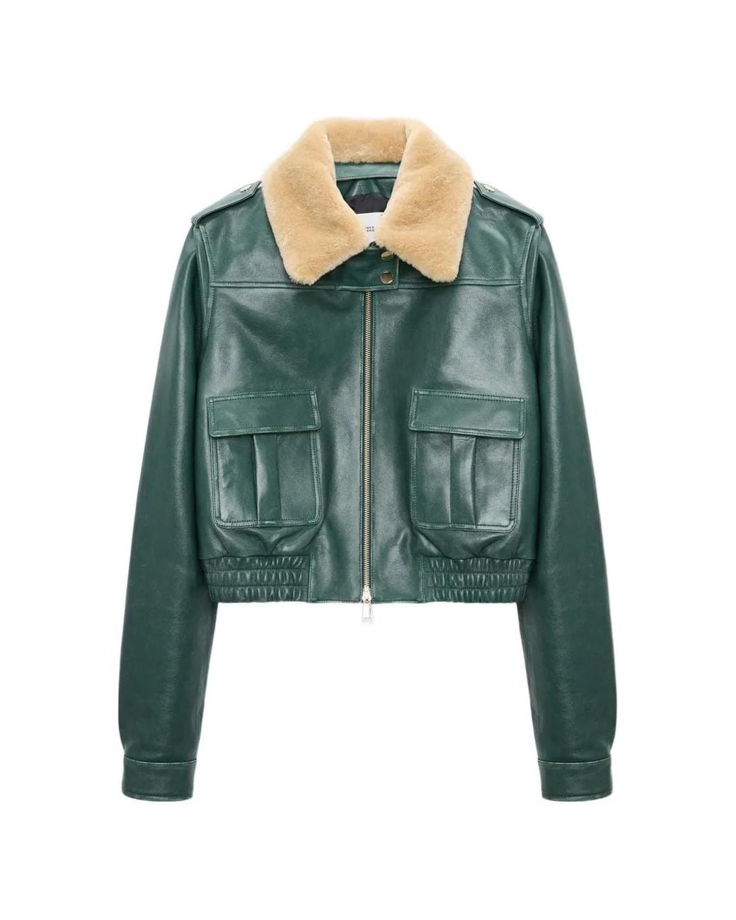 Dorothee Schumacher Green X Leather Jacket