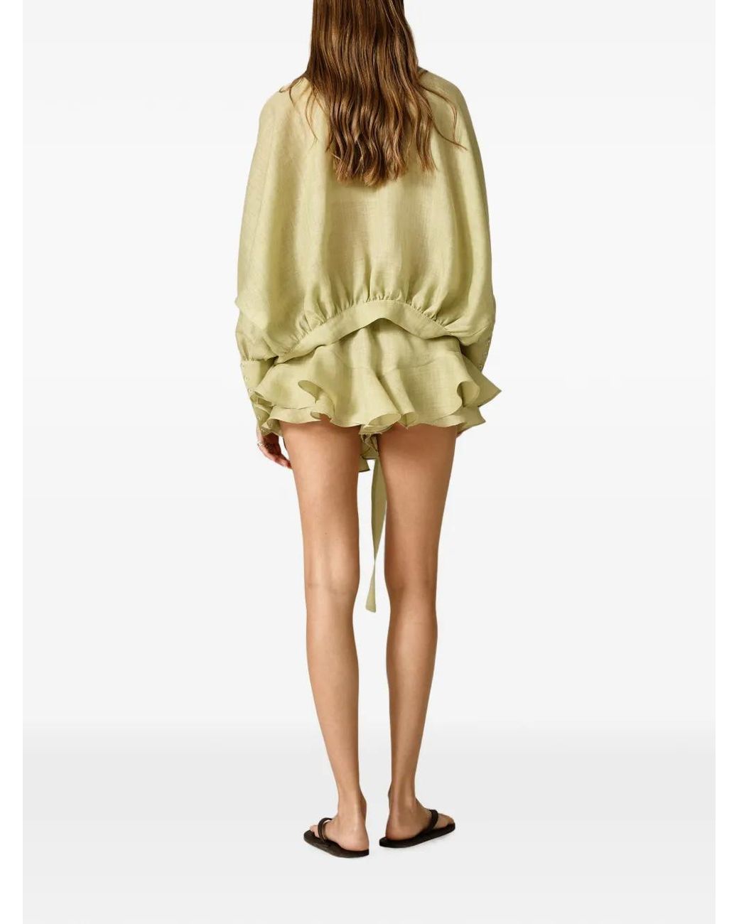 Pink Yellow Wrap-Style Top