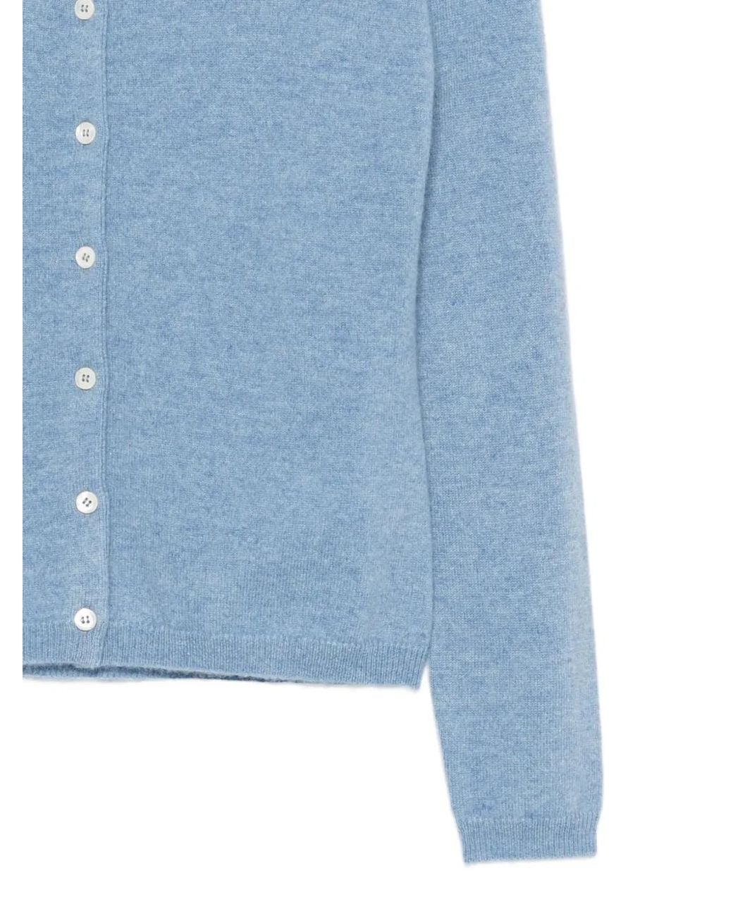 Aspesi Blue Button-Up Cardigan