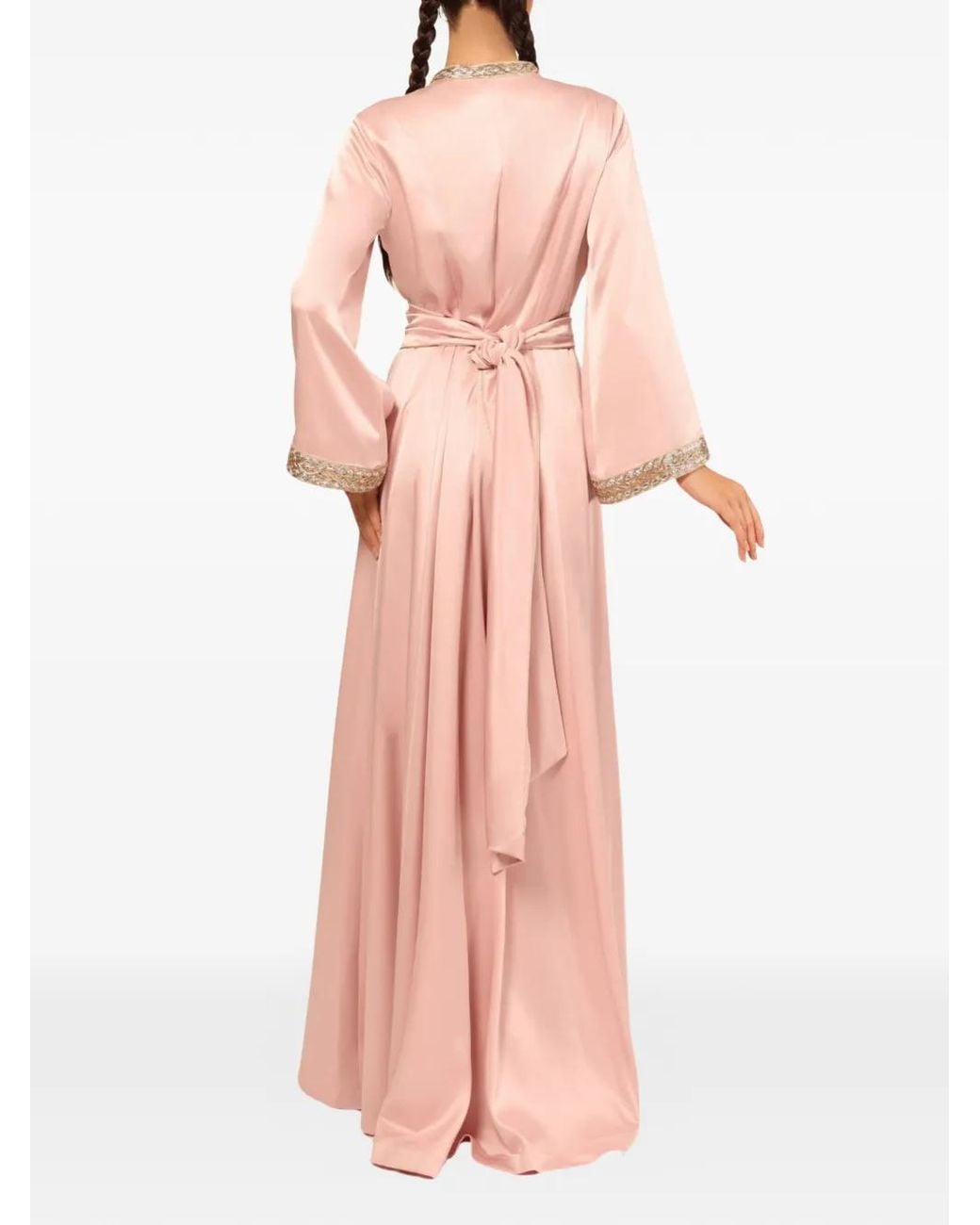 Baruni Pink Zayna Belted Maxi Dress