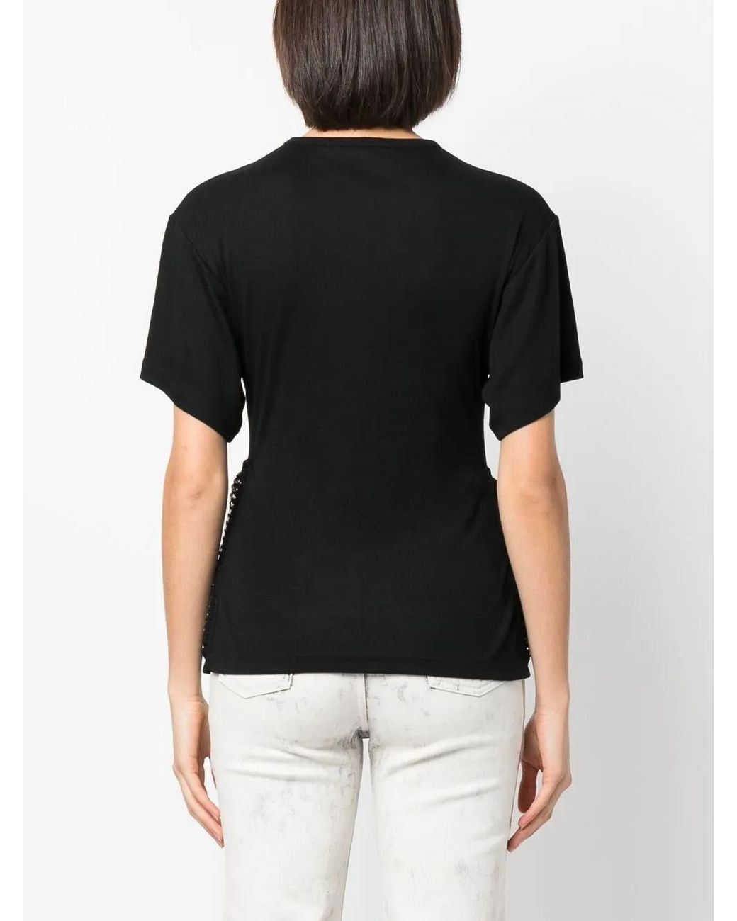 Stella McCartney Black Raglan-Sleeved T-Shirt