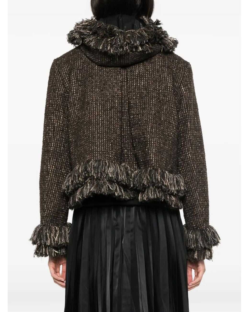 Sacai Brown Wool Blouson Jacket