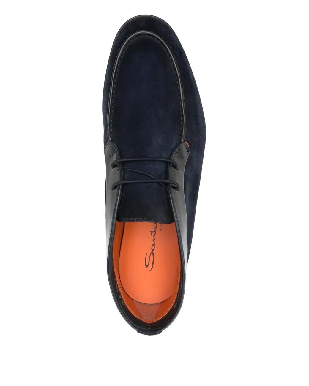 Stivali Con Inserti E Lacci di Santoni in Blue da Uomo