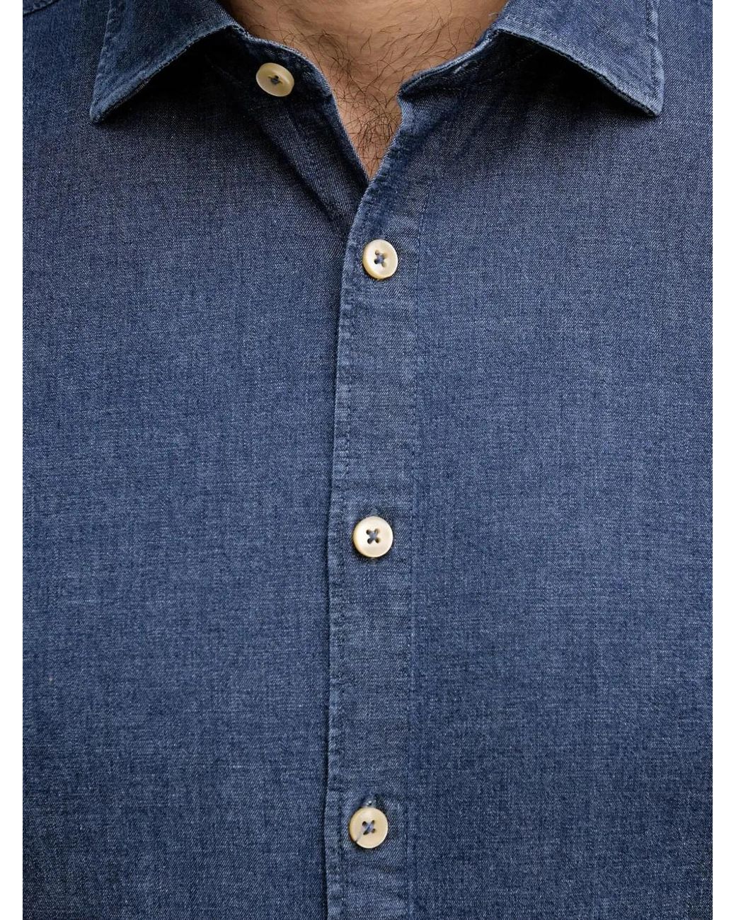 Lindbergh Blue Long-Sleeve Shirt for men