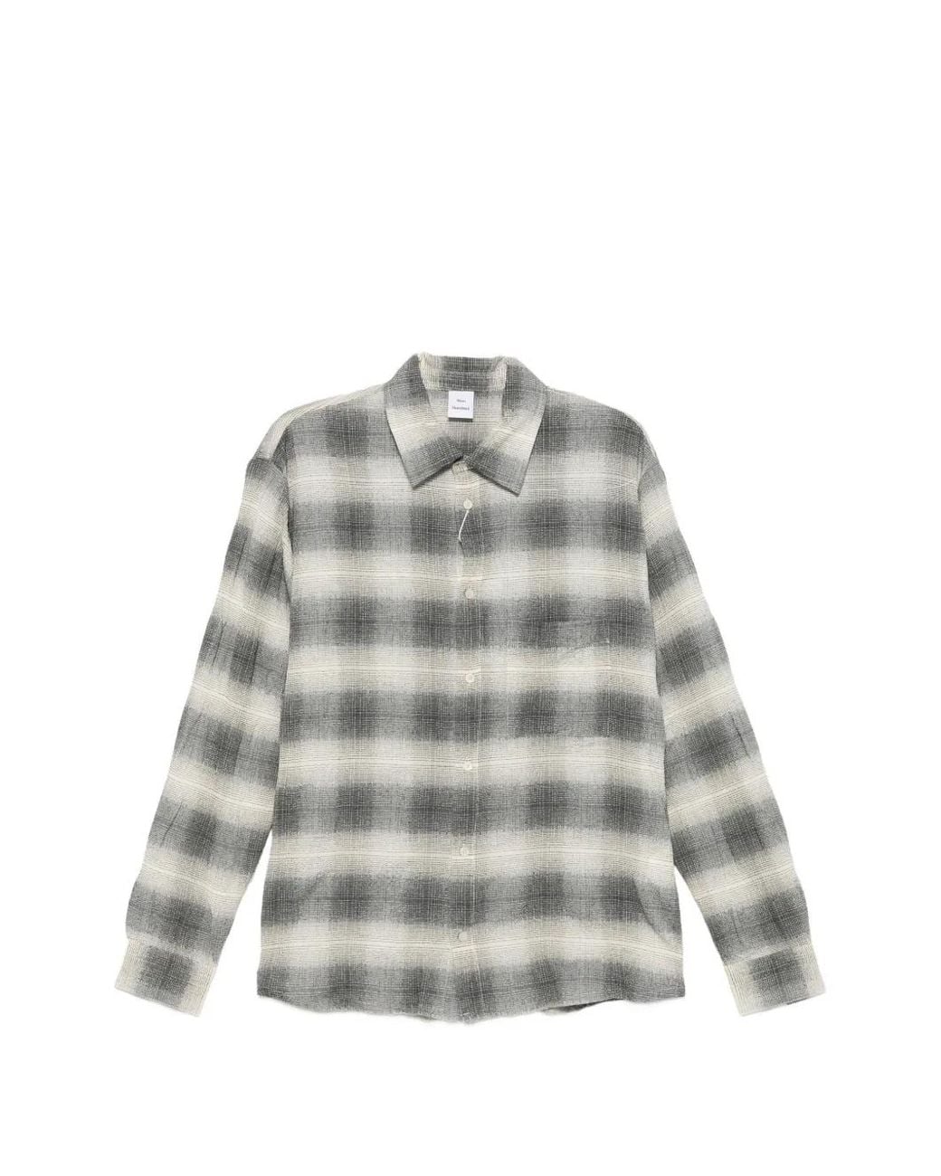 Won Hundred Gray Pete Check Shirt for men