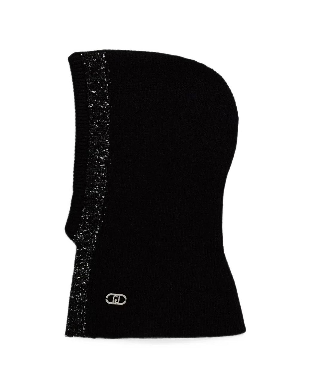 Liu Jo Black Sequin-Embellished Balaclava