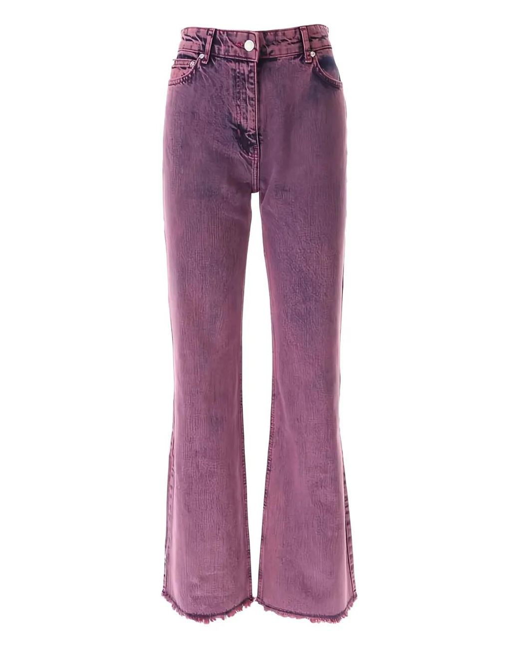 Moschino Purple Frayed Trousers