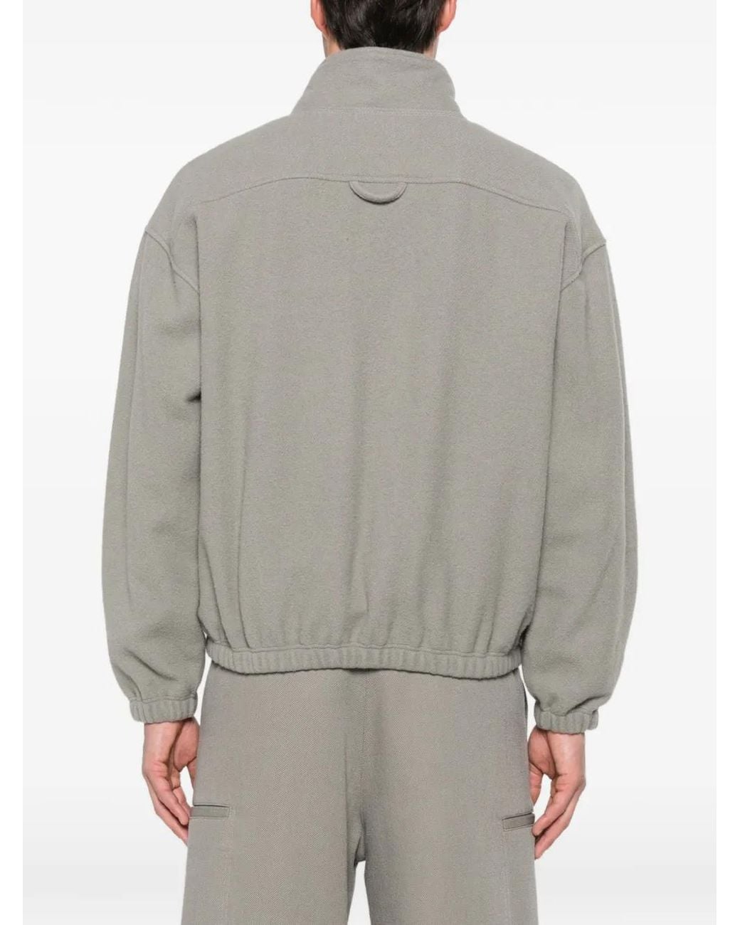 Rier Gray Half-Zip Fleece Sweatshirt for men