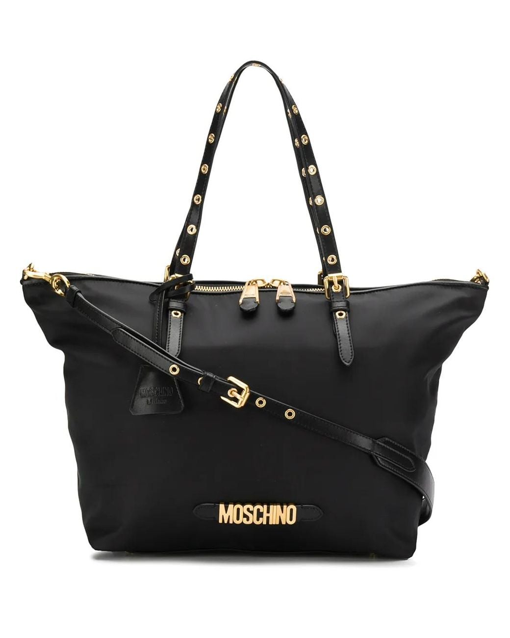 Moschino Black Logo Tote Bag
