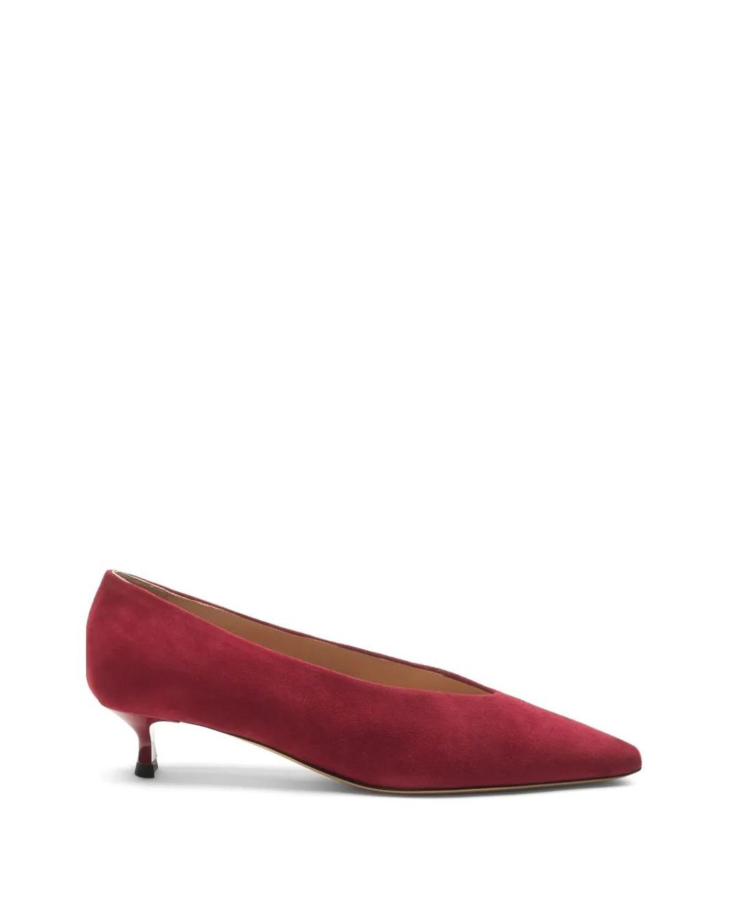 Casadei Red Giselle Almond-Toe Pumps