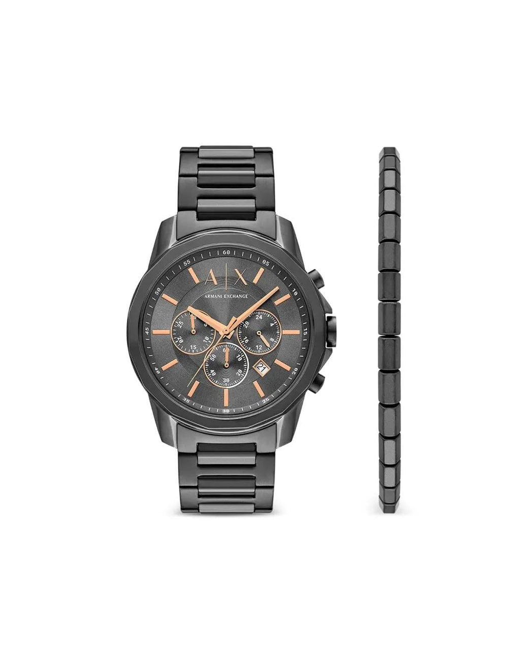 ARMANI EXCHANGE Gray Round-Face 44Mm for men