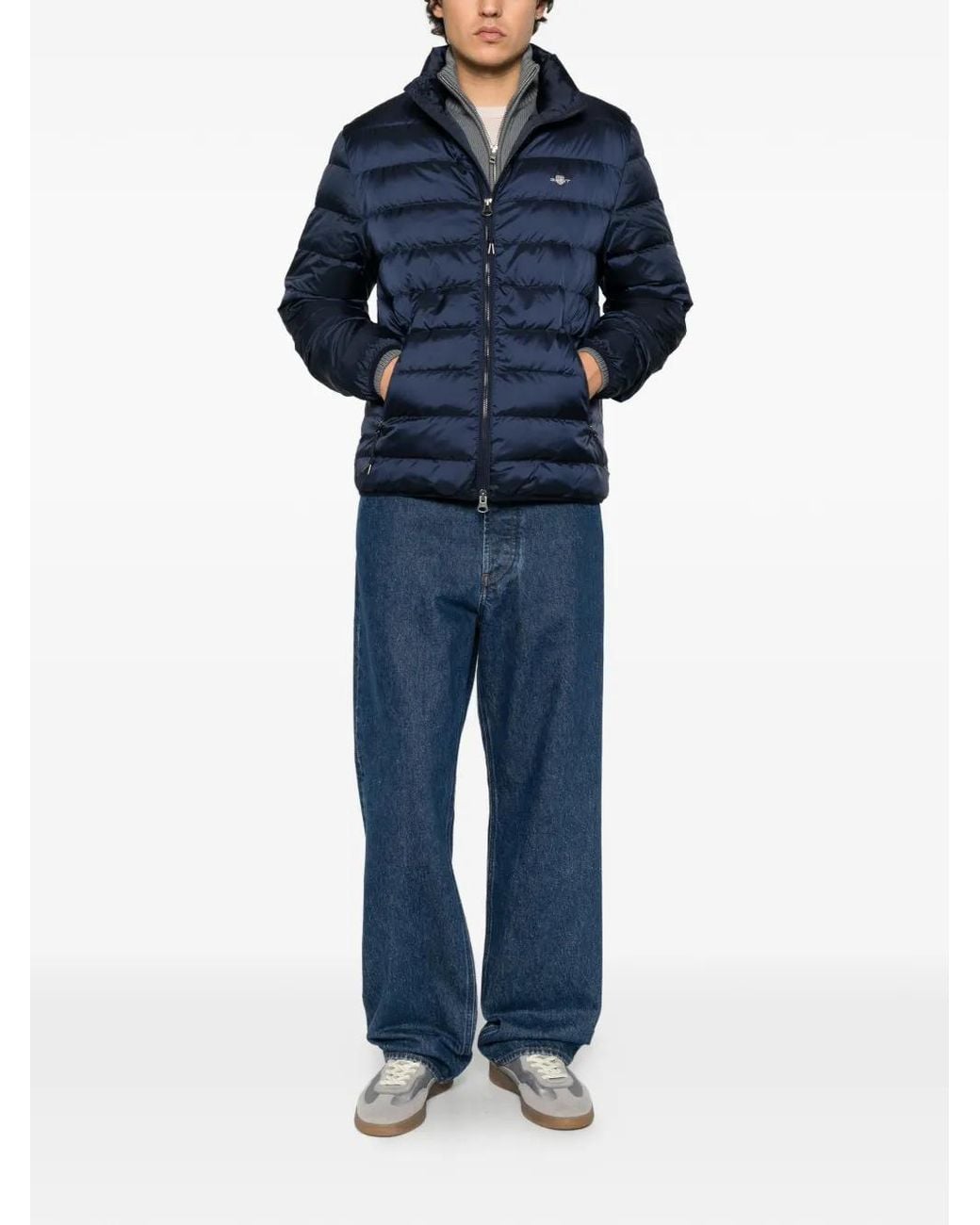Gant Blue Quilted Puffer Jacket for men